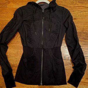 Cute 🤩 Lululemon Dance Studio Jacket Reversible Hoodie Black Grey size 4